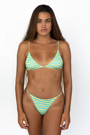 String Top - Adrift, Azure, Tiger Lily Ribbed