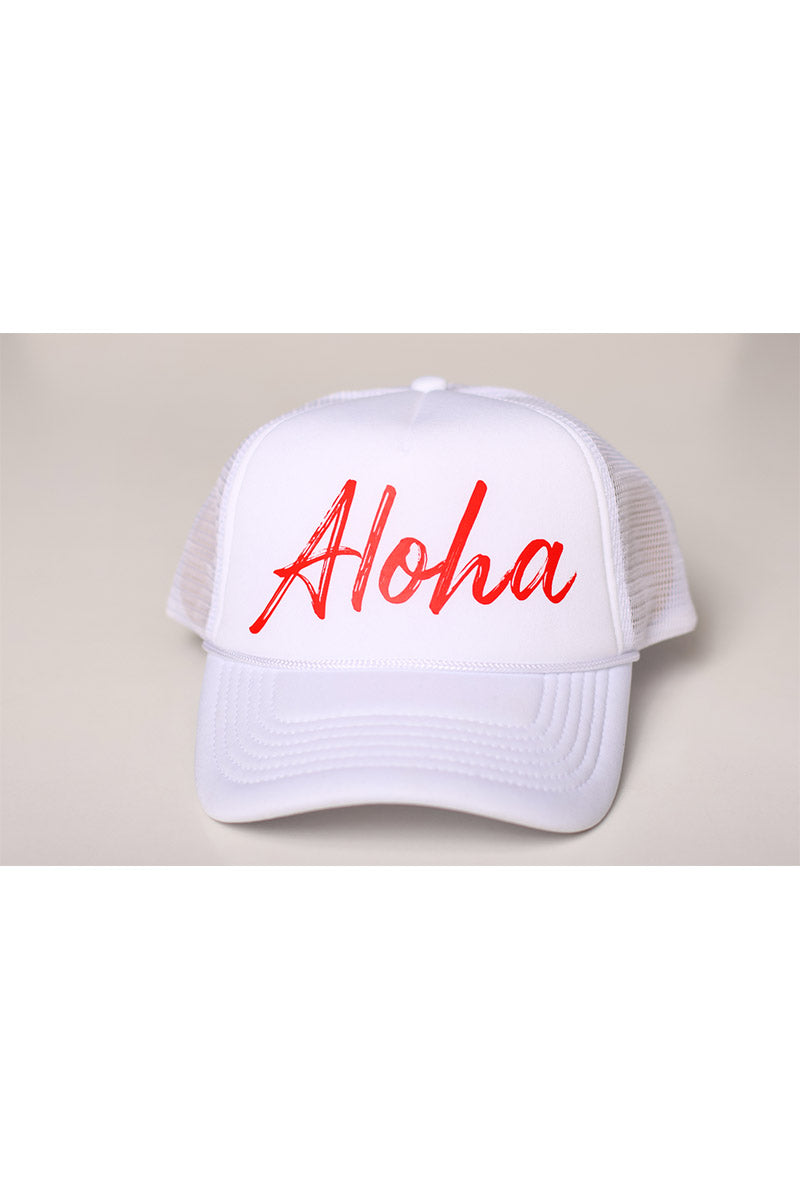 Aloha White Trucker Hat