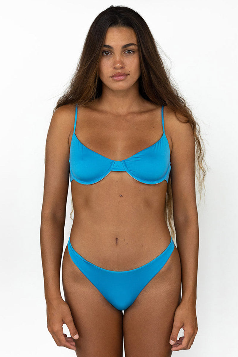 Classic Bottom - Azure, Tiger Lily Ribbed