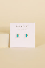 Baguette Turquoise Stud