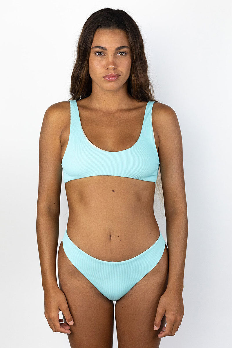 Bonita Top - Ballet Blue Ribbed