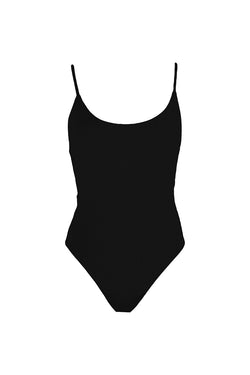Baja Bodysuit - Black Ribbed