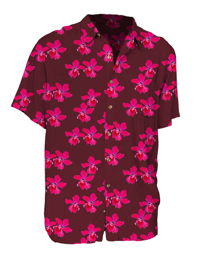 Men's Louis Shirt - Black Sundays, Pink Orchid