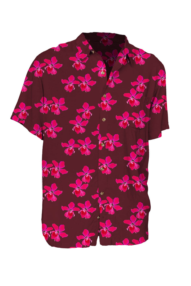 Men's Louis Shirt - Black Sundays, Pink Orchid