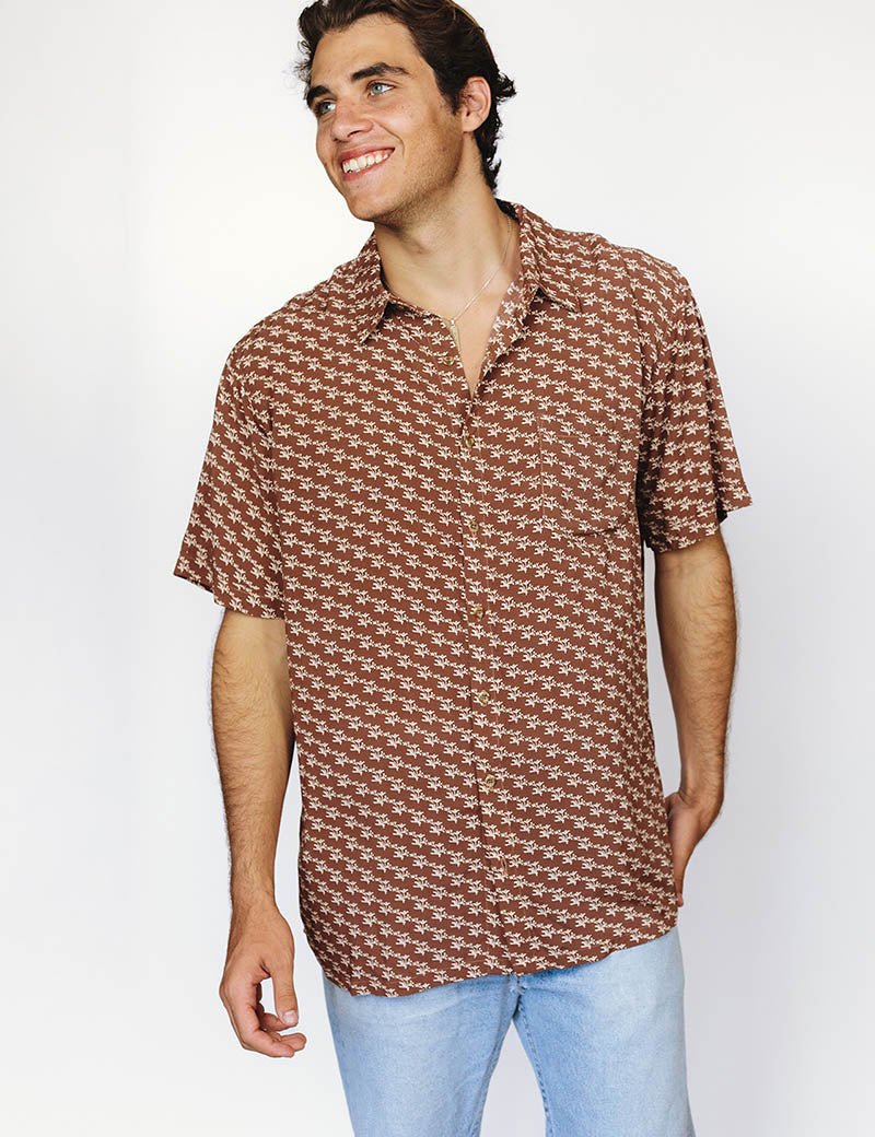 Men's Louis Shirt - Moon Flower, Sundays, Desert Flower