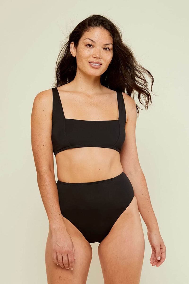 Andie Swim High Cheeky Bottom (Black)