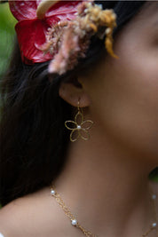 Melia Flower Drop Earrings