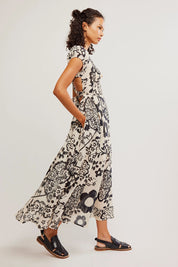 Free People Ultraviolet Maxi Print Dress (White Combo)