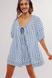 Free People Bop Around Cotton Romper (Oxford)