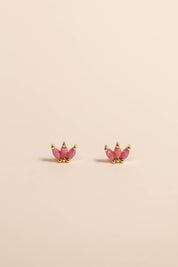 Opal Crown Stud - Pink