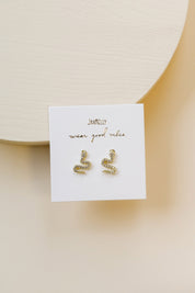 Pave Snake Stud