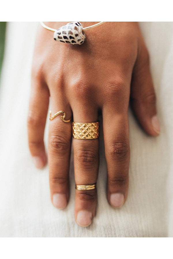 Pineapple Texture Band Ring | GP