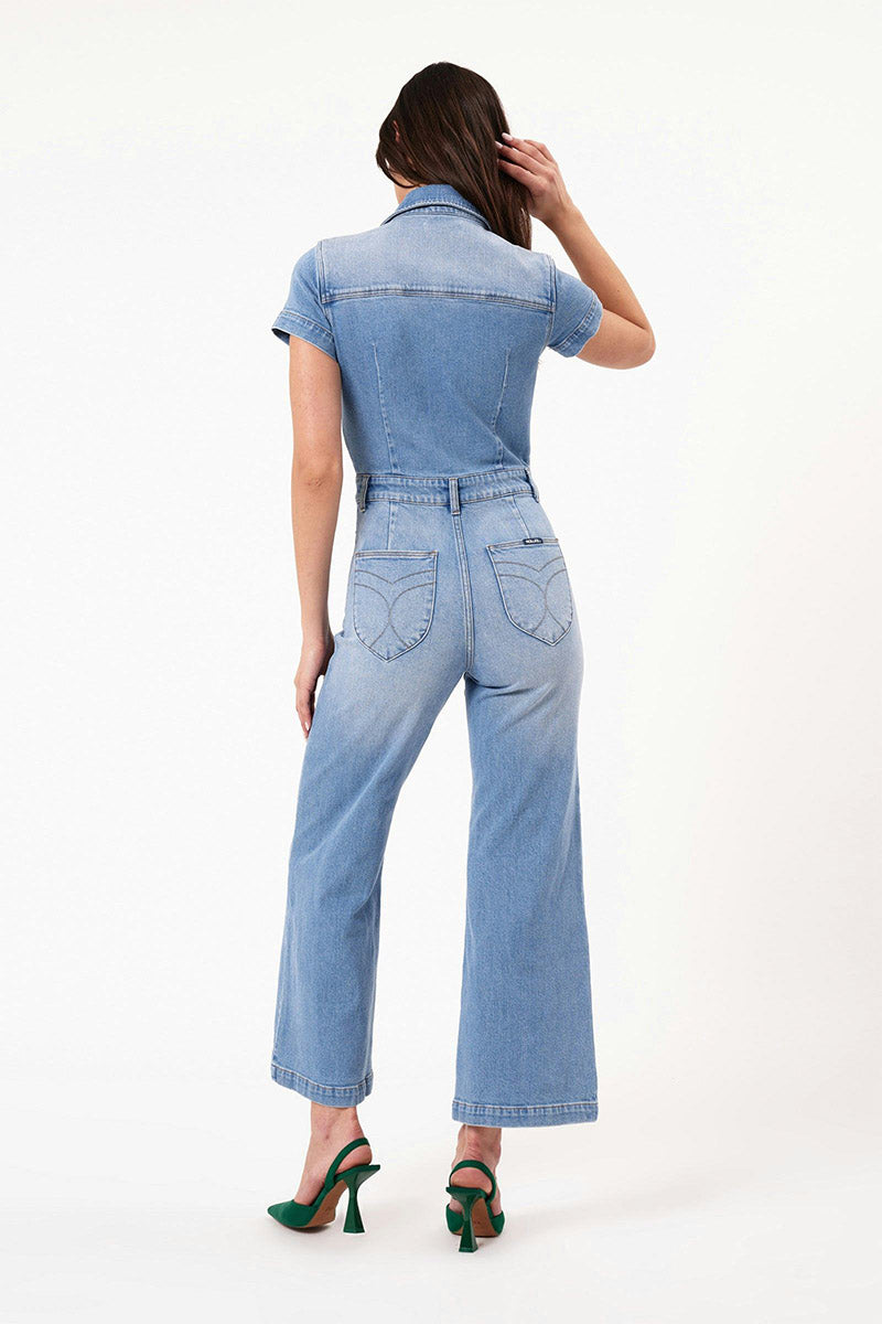 Sailor Jumpsuit - Mid Vintage Blue