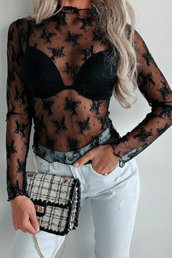 Share Lace Long Sleeve Top