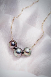 Triple Tahitian Pearl Necklace - Mililani | 17 Inch