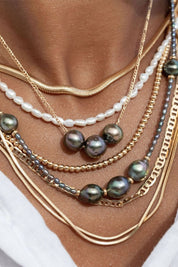 Triple Tahitian Pearl Necklace - Mililani | 17 Inch