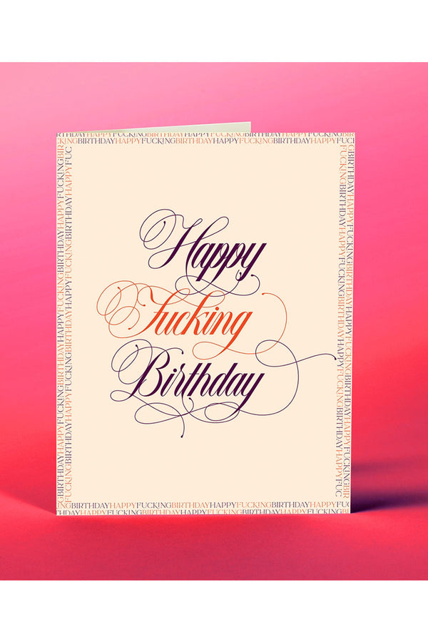 Happy F Birthday Card