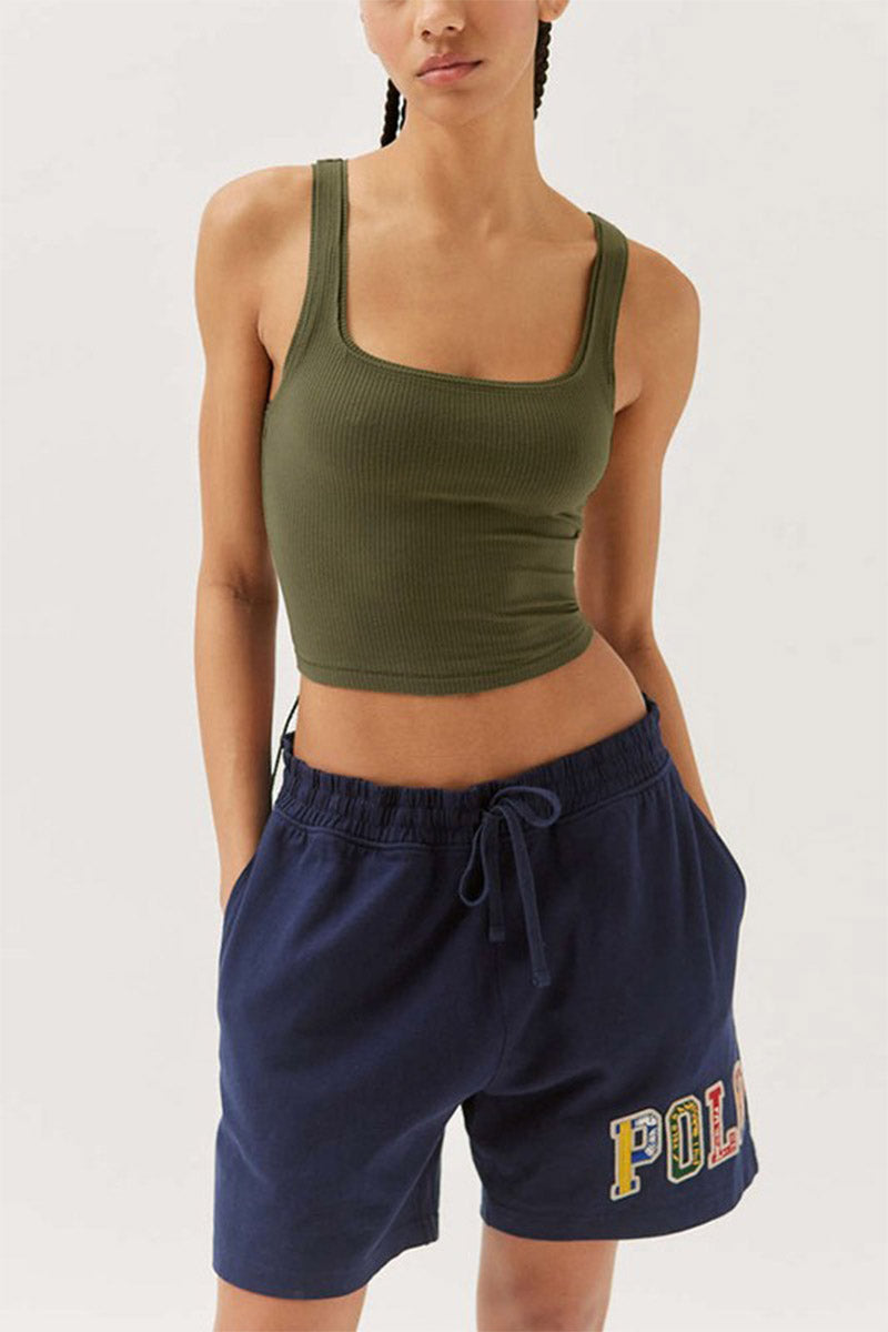 Mayah Ribbed Knit Crop Tank Top