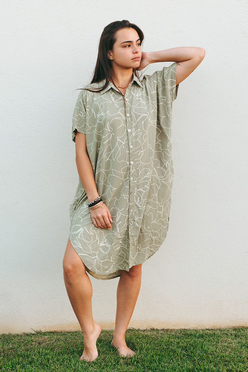 Kahea Dress - Mint Ginger, Sage Ginger