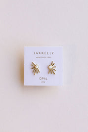 Sun Ray - White Opal - Earring